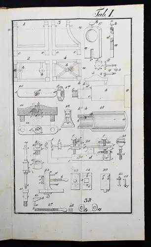 Thon, Taschenbuch für Künstler und Handwerker 1832 WERKZEUG HANDWERK TISCHLEREI