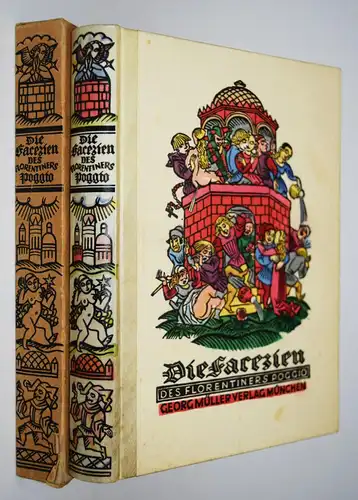 Poggio Bracciolini, Die Facezien des Poggio 1920 NUMMERIERT ORIG.-HOLZSCHNITTE