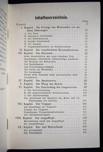 Schuricht, Das Motorrad und seine Behandlung -  1913 MOTORRÄDER