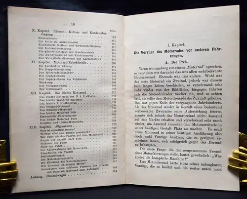 Schuricht, Das Motorrad und seine Behandlung -  1913 MOTORRÄDER