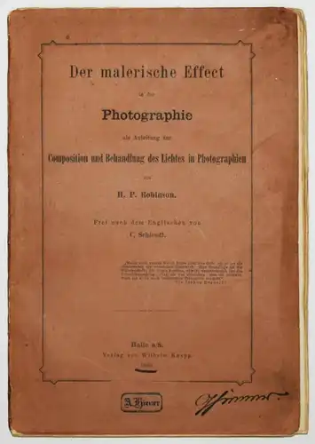 Robinson, Der malerische Effect in der Photographie 1886