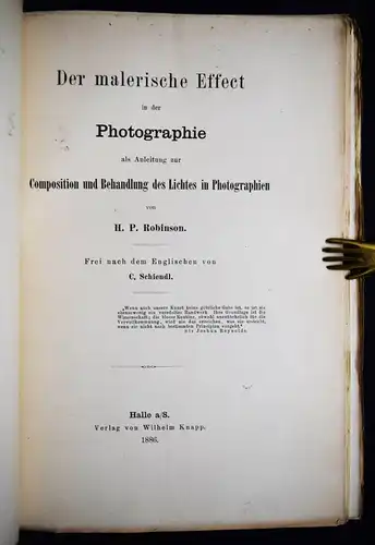 Robinson, Der malerische Effect in der Photographie 1886