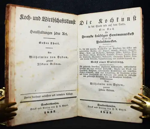 Sydow, Koch- und Wirthschaftskunst - 1837 HAUSWIRTSCHAFT KOCHBUCH KOCHEN