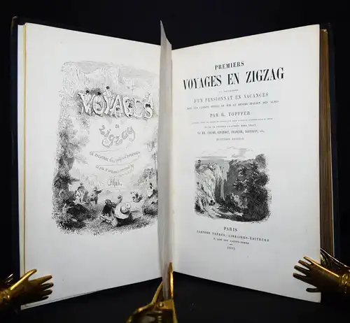Toepffer, Voyages en Zigzag ou excursions...1885 SUISSE HELVETICA ALPEN SCHWEIZ