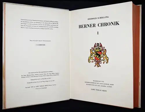 Schilling, Berner Chronik FAKSIMILE Folio PERGAMENT-EINBÄNDE NUMMERIERT 1/400