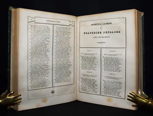 Parnaso italiano volume primo, Dante, Ariosto, Tasso. 4 Werke in 1 Band -1832