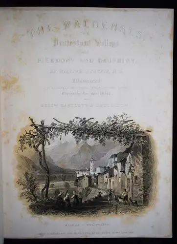 Beattie, The Waldenses or Protestant Valleys 1836 WALDENSER STAHLSTICH-ANSICHTEN