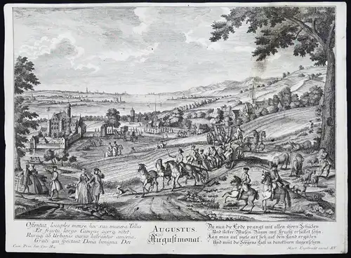 Engelbrecht, Die zwölf Monate KUPFERSTICHE um 1750 - MONATSBILDER
