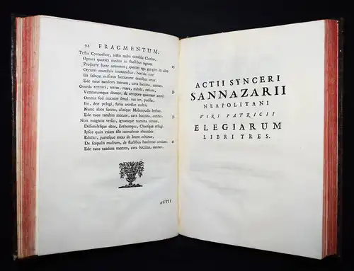 Sannazaro, Poemata - 1731  BAROCK - BAROCKLITERATUR