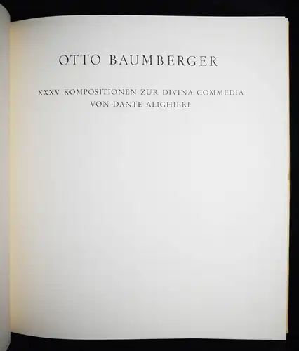 Baumberger, XXXV Kompositionen zur Divina Commedia von Dante 1/44 VORZUGAUSGABE