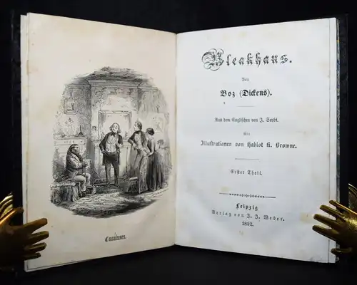 Dickens, Bleakhouse - 1852 ERSTE DEUTSCHE AUSGABE - Hablot K(night) Browne