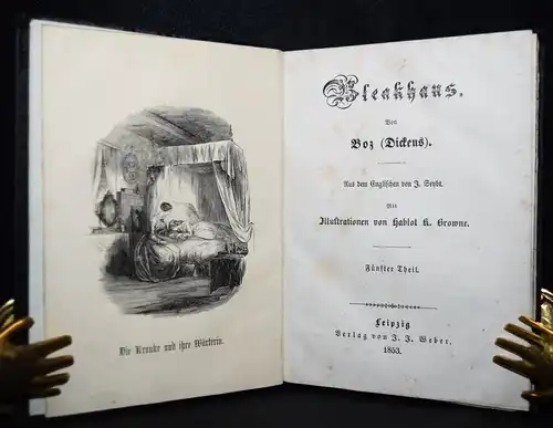 Dickens, Bleakhouse - 1852 ERSTE DEUTSCHE AUSGABE - Hablot K(night) Browne