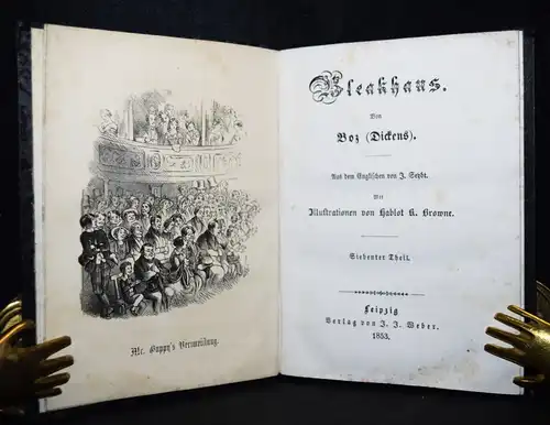 Dickens, Bleakhouse - 1852 ERSTE DEUTSCHE AUSGABE - Hablot K(night) Browne