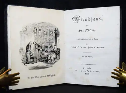 Dickens, Bleakhouse - 1852 ERSTE DEUTSCHE AUSGABE - Hablot K(night) Browne