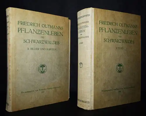 Oltmanns. Pflanzenleben des Schwarzwaldes - 1922 SCHWARZWALD BOTANIK PFLANZEN