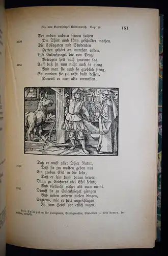 Fischart, Der new Eulenspiegel Reimenweiß - 1895 BAROCK BAROCKLITERATUR