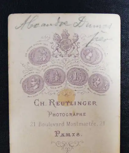 Dumas, Original-Photographie - 1860 - Albuminabzug von Charles Reutlinger