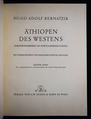 Bernatzik, Äthiopen des Westens - 1933 EINZIGE AUSGABE ETHNOLOGIE AFRIKA