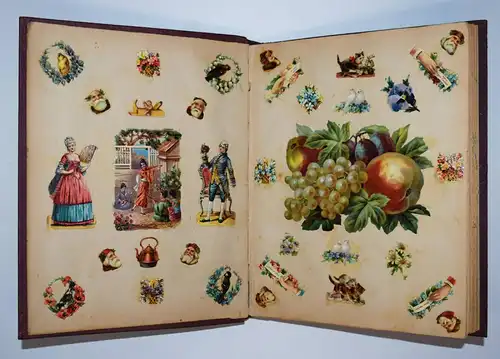 KLEBEALBUM um 1900 SCRAPBOOK OBLATENALBUM OBLATEN – Album pour Collections