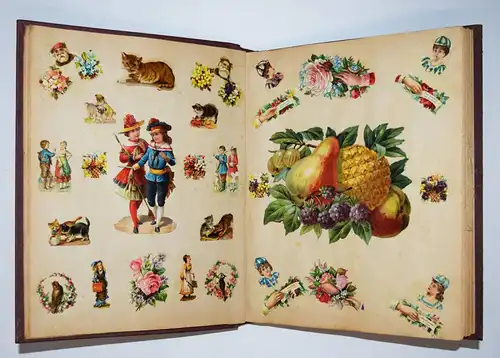 KLEBEALBUM um 1900 SCRAPBOOK OBLATENALBUM OBLATEN – Album pour Collections