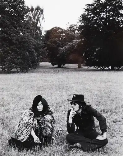 Fordham, Lennon u. Ono - ORIG-PHOTOGRAPHIE - Tittenhurst Park, Ascot 1971