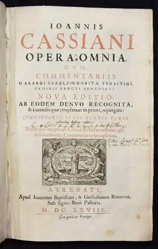 Cassianus, Opera omnia - 1628 ANTIKE KIRCHENGESCHICHTE