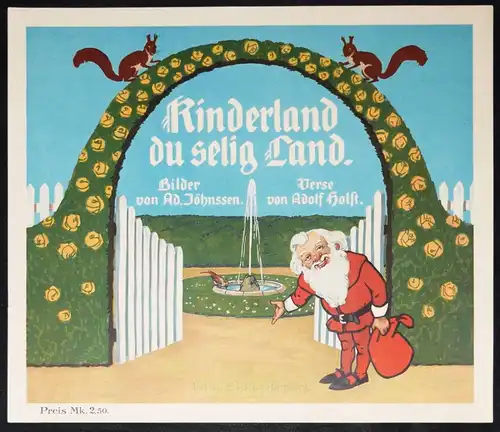 Holst, Kinderland du selig Land - 1909 JUGENDSTIL PLAKAT