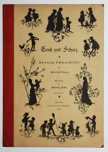 Seidel, Ernst und Scherz - 1884 SCHATTENBILDER SILHOUETTEN SCHERENSCHNITTE