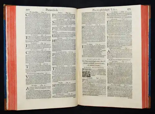 Plutarch, Moralia, quae usurpantur - 1572 FOLIO ALTPHILOLOGIE ETHIK