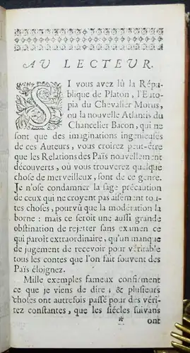 Vairasse, Histoire des Sevarambes - 1734 UTOPIE PHANTASTIK