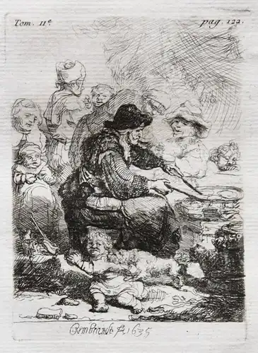 Rembrandt van Rijn, Die Pfannkuchenbäckerin - The Pancake Woman. Amsterdam 1635