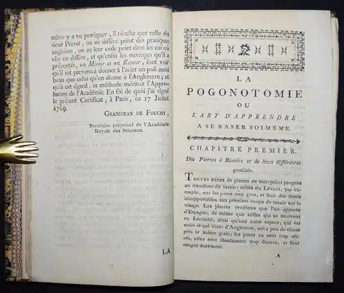 Perret, La pogonotomie ou l’art d’apprendre à se raser 1803 SHAVING BARBER