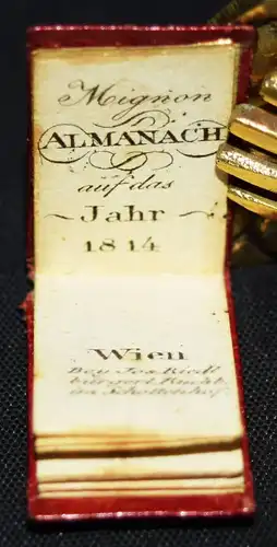MINIATURBUCH ALMANACH KALENDER– Ridl, Mignon Almanach auf das Jahr 1814