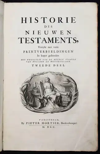 Biblia neerlandica – Historie des Nieuwen Testaments 1700 PRÄCHTIGE FOLIO-BIBEL