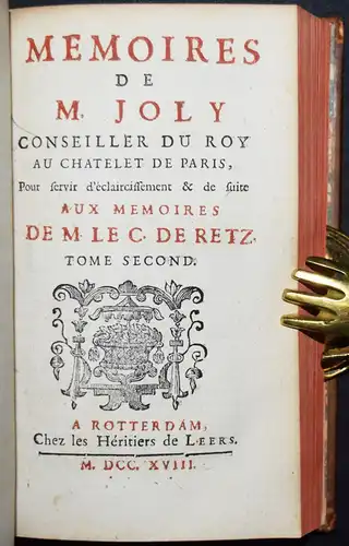 Joly, Memoires - 1718 - POLITIK POLITICS