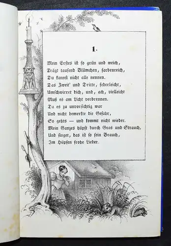 BIEDERMEIER - RÄTSEL Corrodi, Fünfzig Sylben-Räthsel - 1844