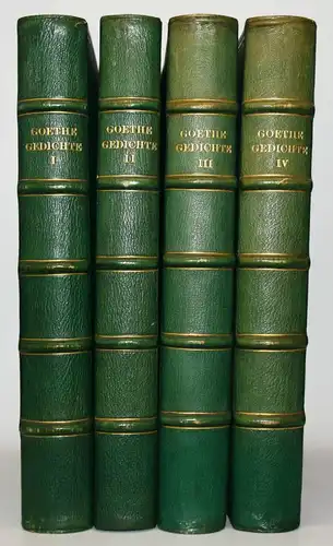 Goethe, Gedichte - 1924 PRESSENDRUCK 1/300 Exemplaren. MAROQUIN-LEDERBÄNDE
