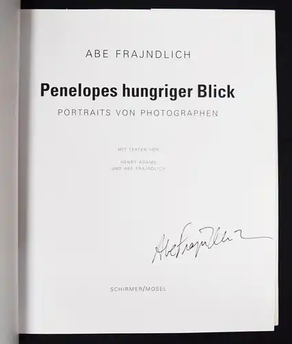 Frajndlich, Penelopes hungriger Blick SIGNIERT D. Michals Klein Erwitt Gundlach
