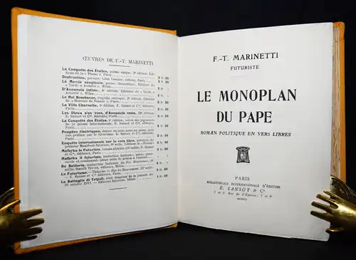 Marinetti, Le monoplan du Pape - 1912 AVANTGARDE FUTURISMUS