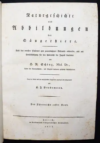 Schinz, Naturgeschichte und Abbildungen der Menschen  ANTHROPOLOGIE ETHNOLOGIE