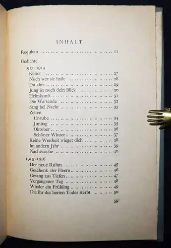 Frank, Requiem - Erich Reiss 1916 SIGNIERT WIDMUNGSEXEMPLAR