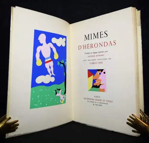 Dyssord, Mimes d’Herondas - 1930 SIGNIERT NUMMERIERT 1/800