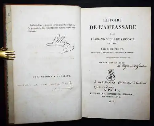 Napoleon I. – Pradt, Histoire de l’ambassade - 1815 POLEN