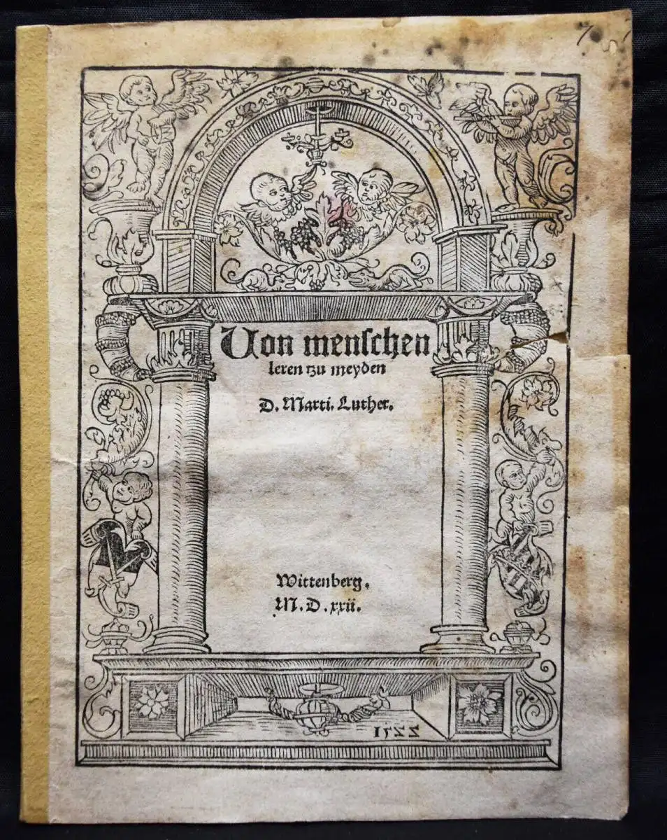 Luther, Von menschen leren czu meyden - 1522 REFORMATION