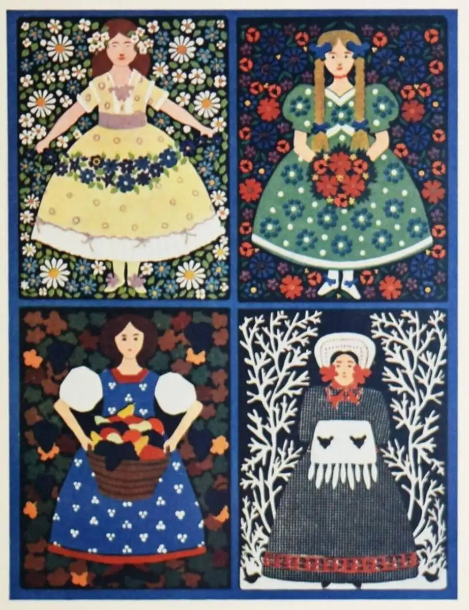 Cizek-Schule – Cizek. Children’s coloured paper work. Wien 1927 KINDERKUNST