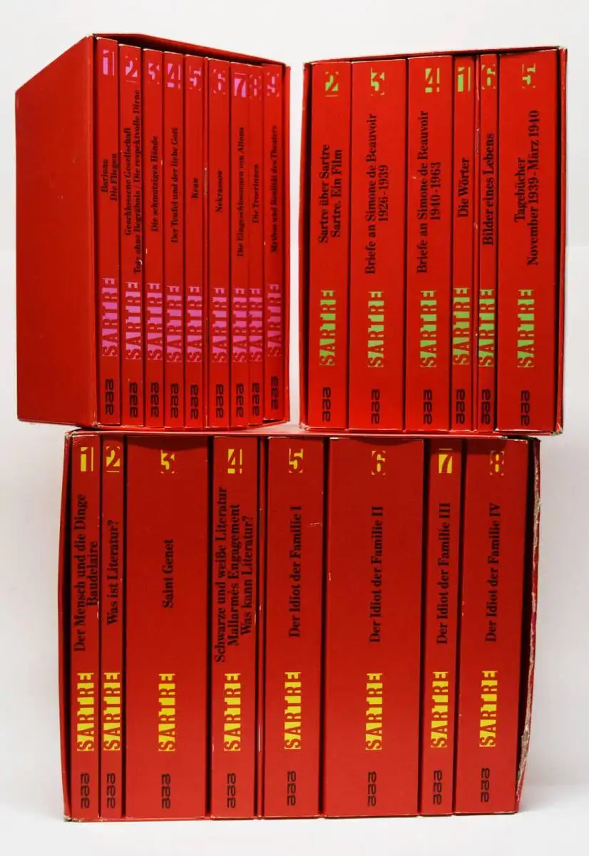 Sartre, Gesammelte Werke. Rowohlt 1986-1991 GESAMTAUSGABE in 27 Bänden