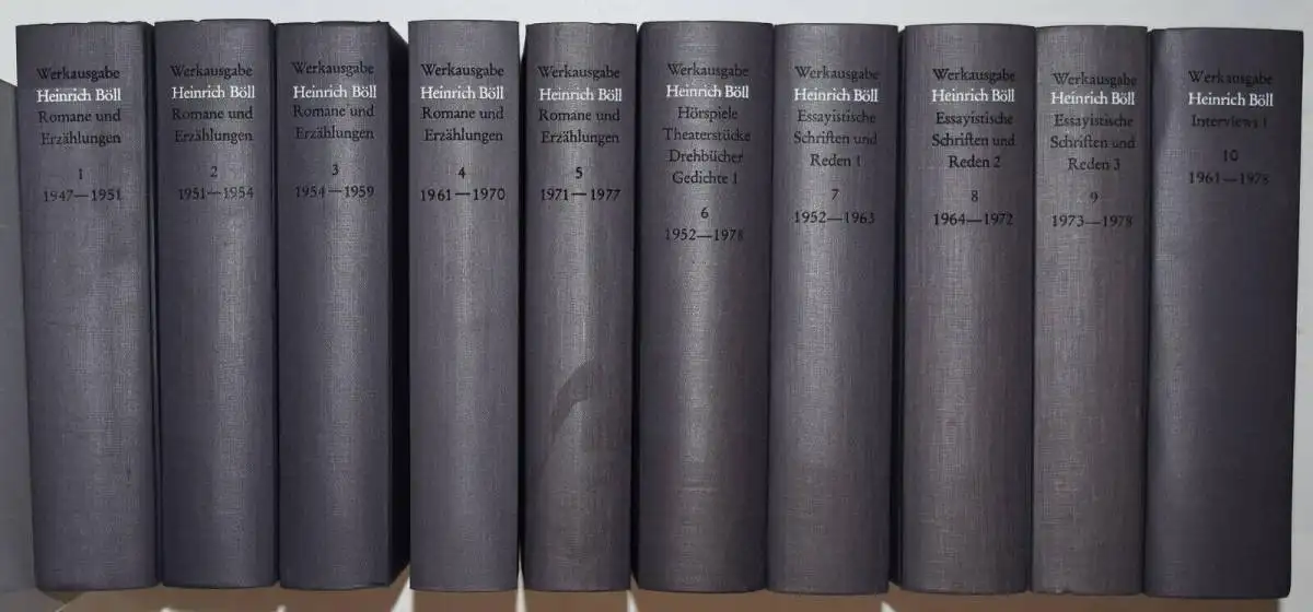 Böll, Werke. 10 Bände. Büchergilde Gutenberg 1978-1980 GESAMTAUSGABE