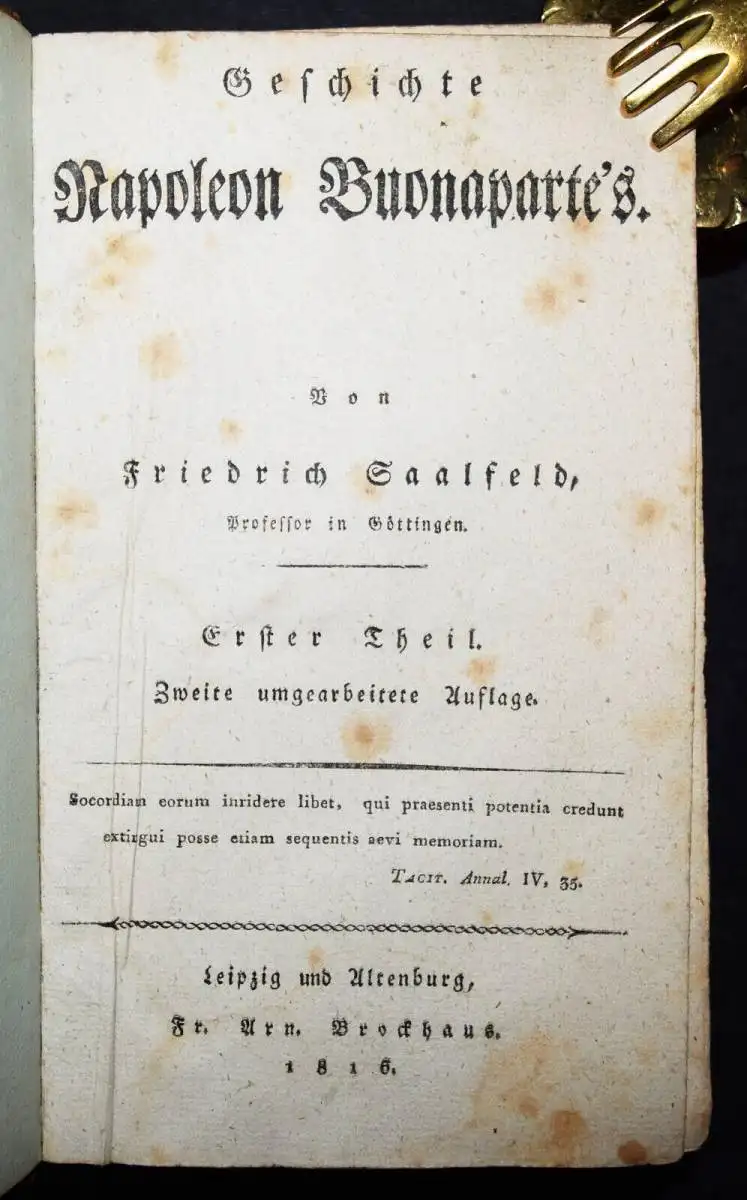 Saalfeld, Geschichte Napoleon Buonaparte’s. 1816-1817 NAPOLEON