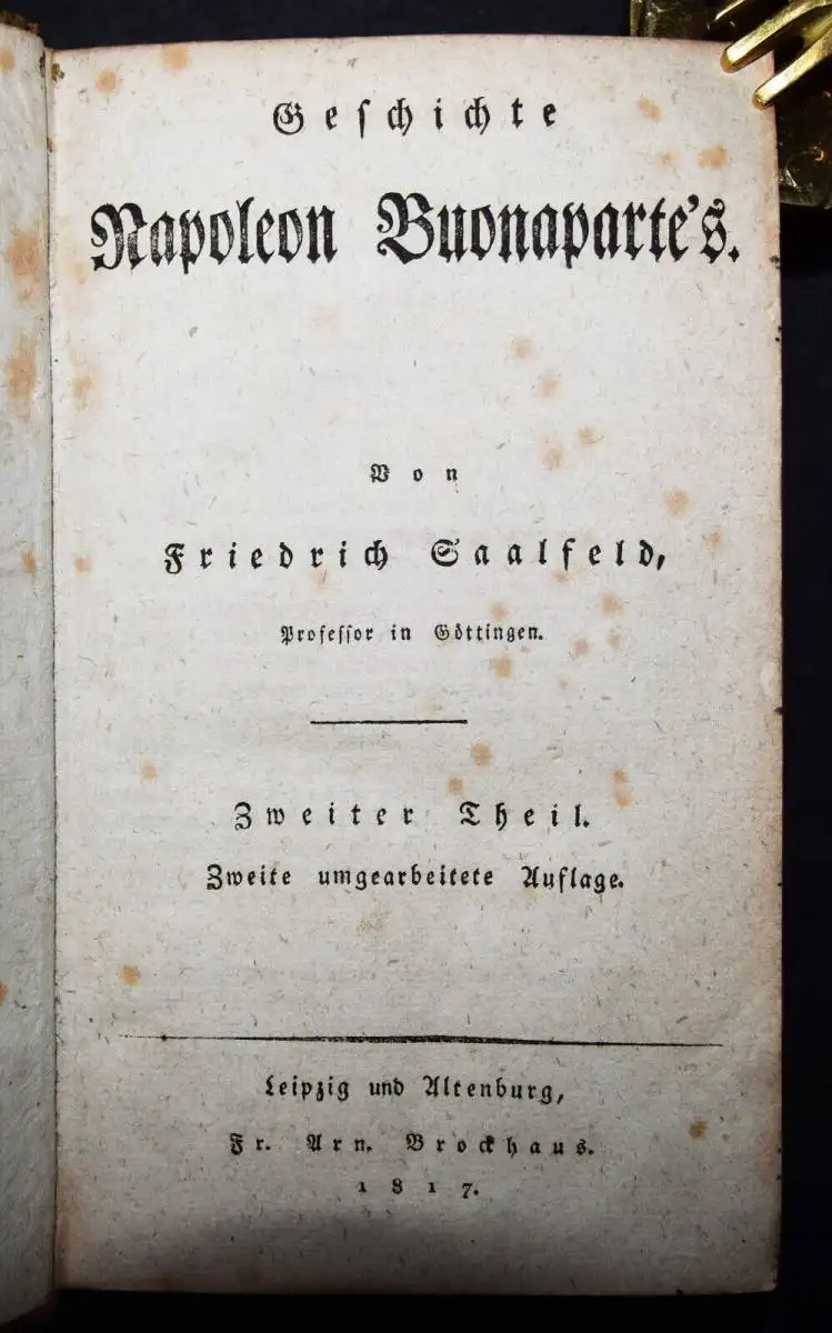 Saalfeld, Geschichte Napoleon Buonaparte’s. 1816-1817 NAPOLEON