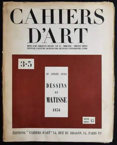 Zervos, Dessins de Matisse 1936 - DADA DADAISMUS